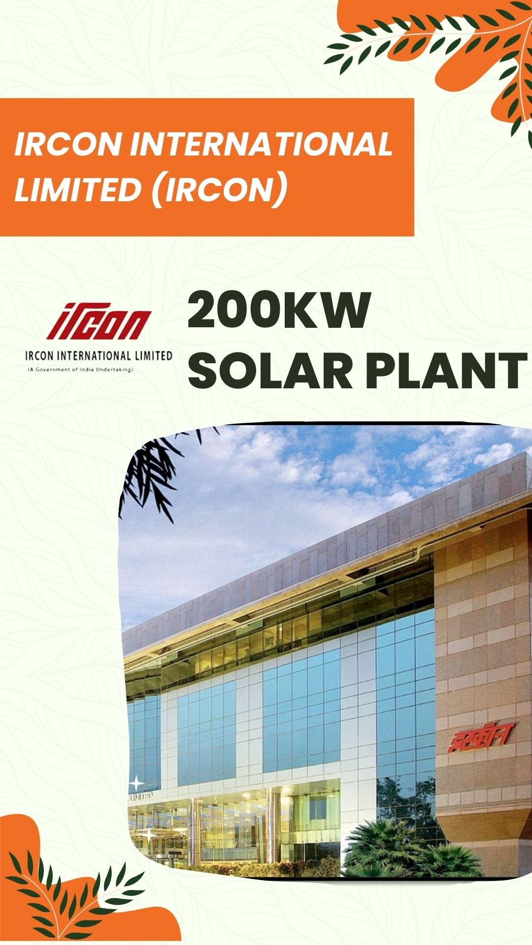 IRCON International Limited 200KW Solar Plant