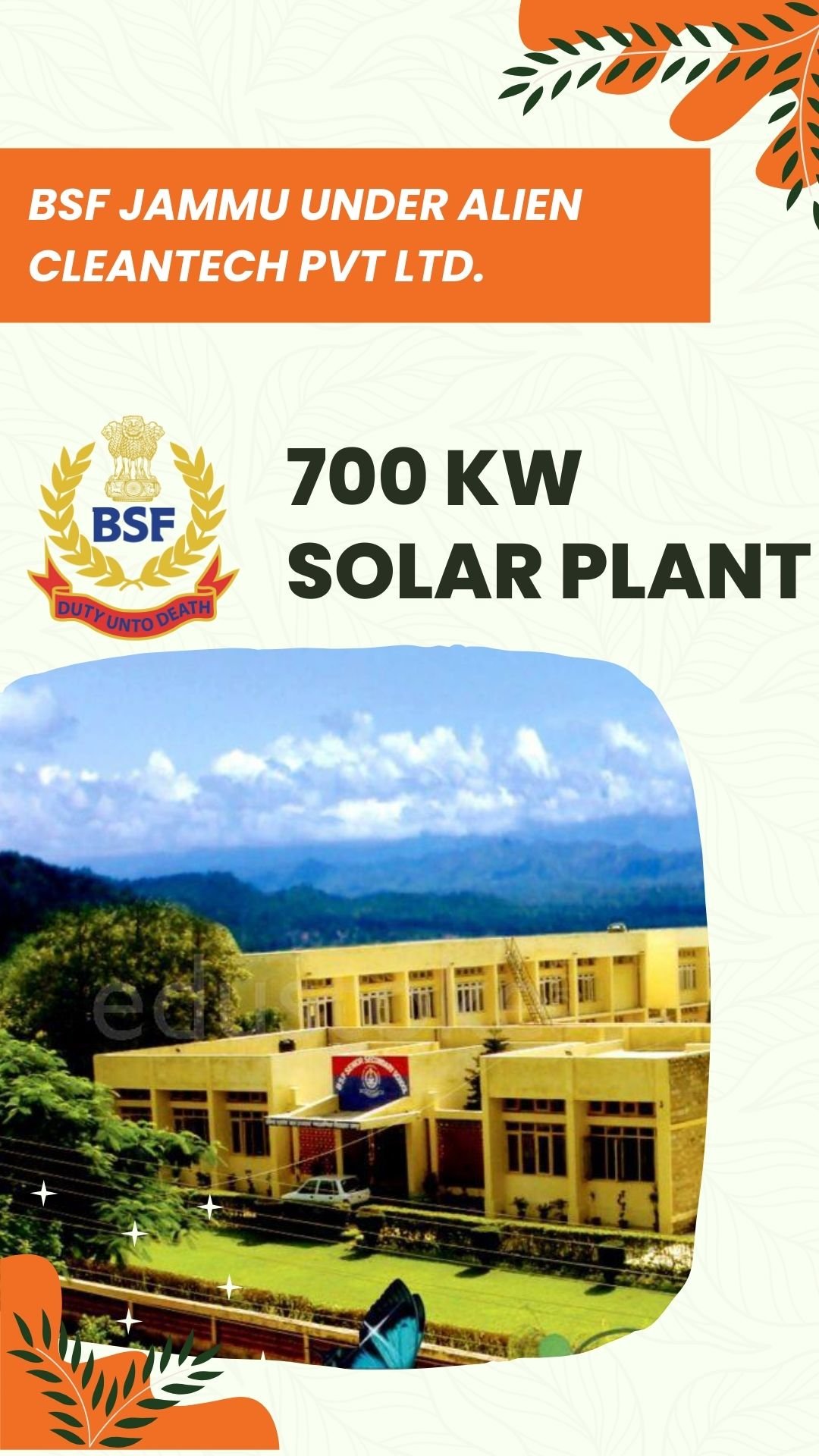 BSF Jammu 700 KW Solar Plant