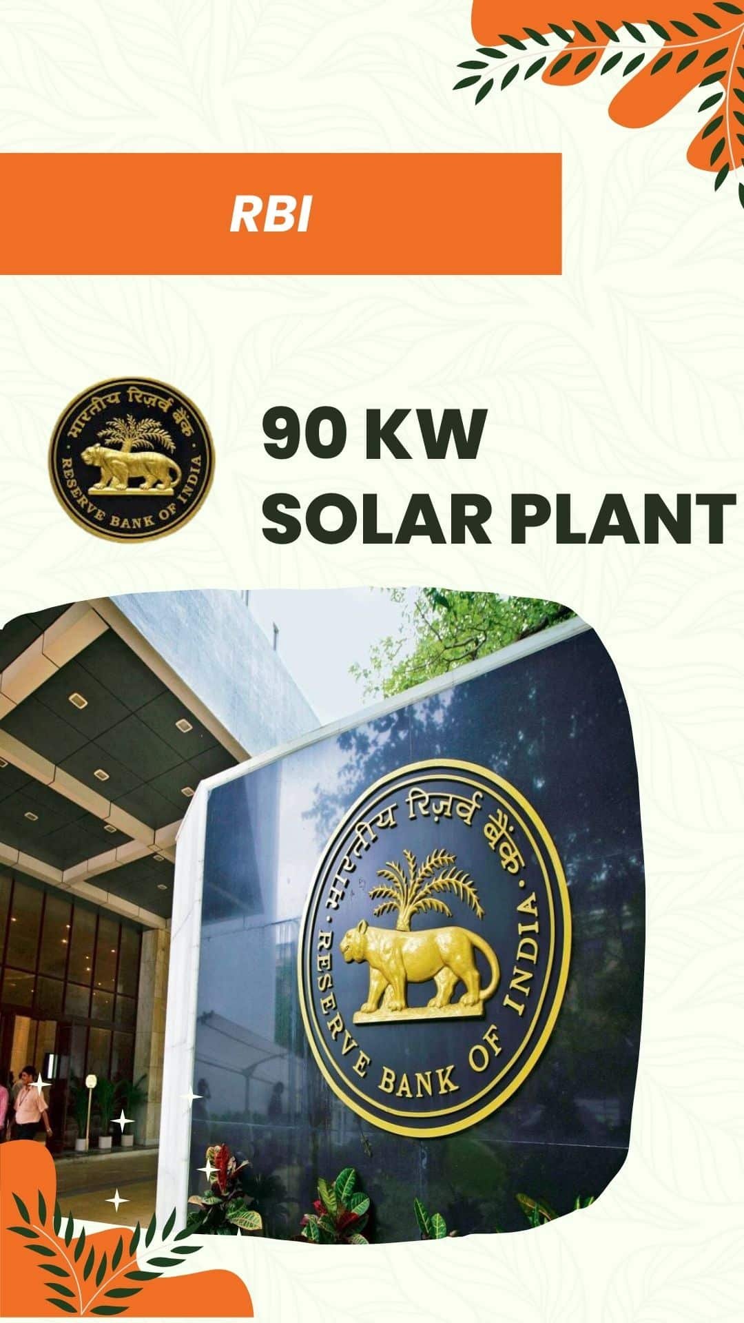 RBI 90 KW Solar Plant