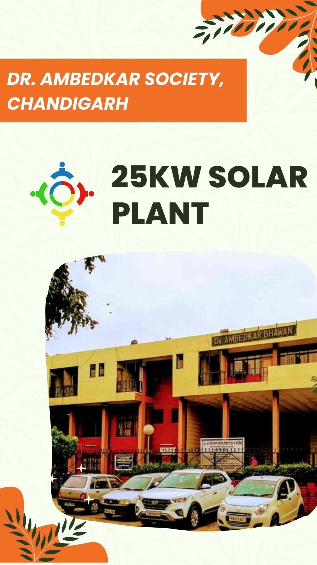 Dr. Ambedkar Society Chandigarh 25KW Solar Plant