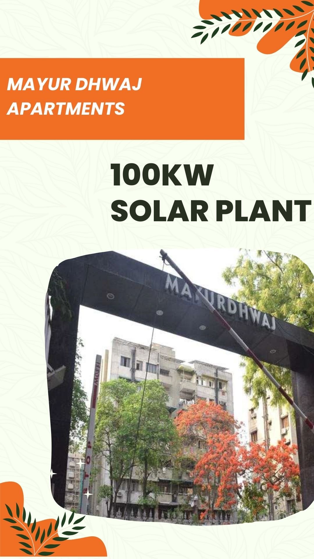 Mayur Dhwaj Apartments 100KW Solar Plant