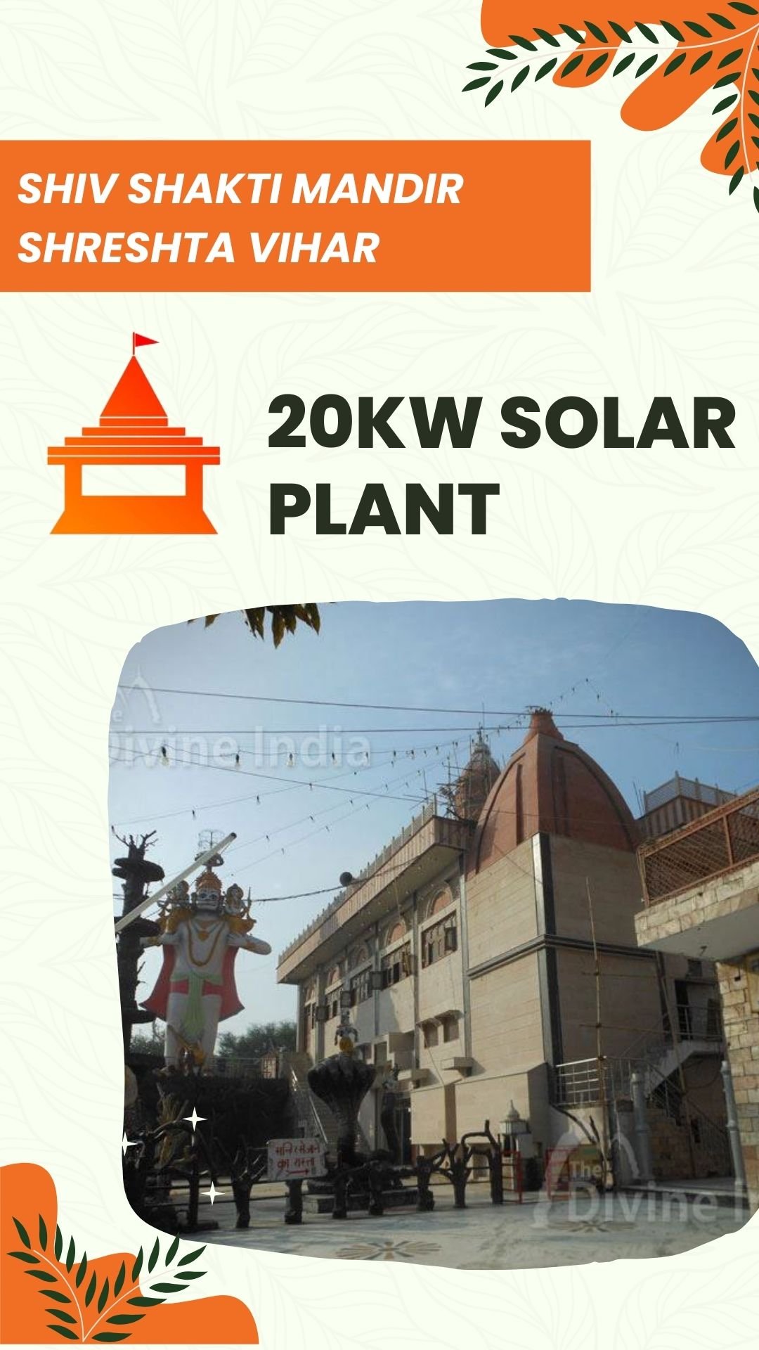 Shiv Shakti Mandir Shreshta Vihar 20KW Solar Plant