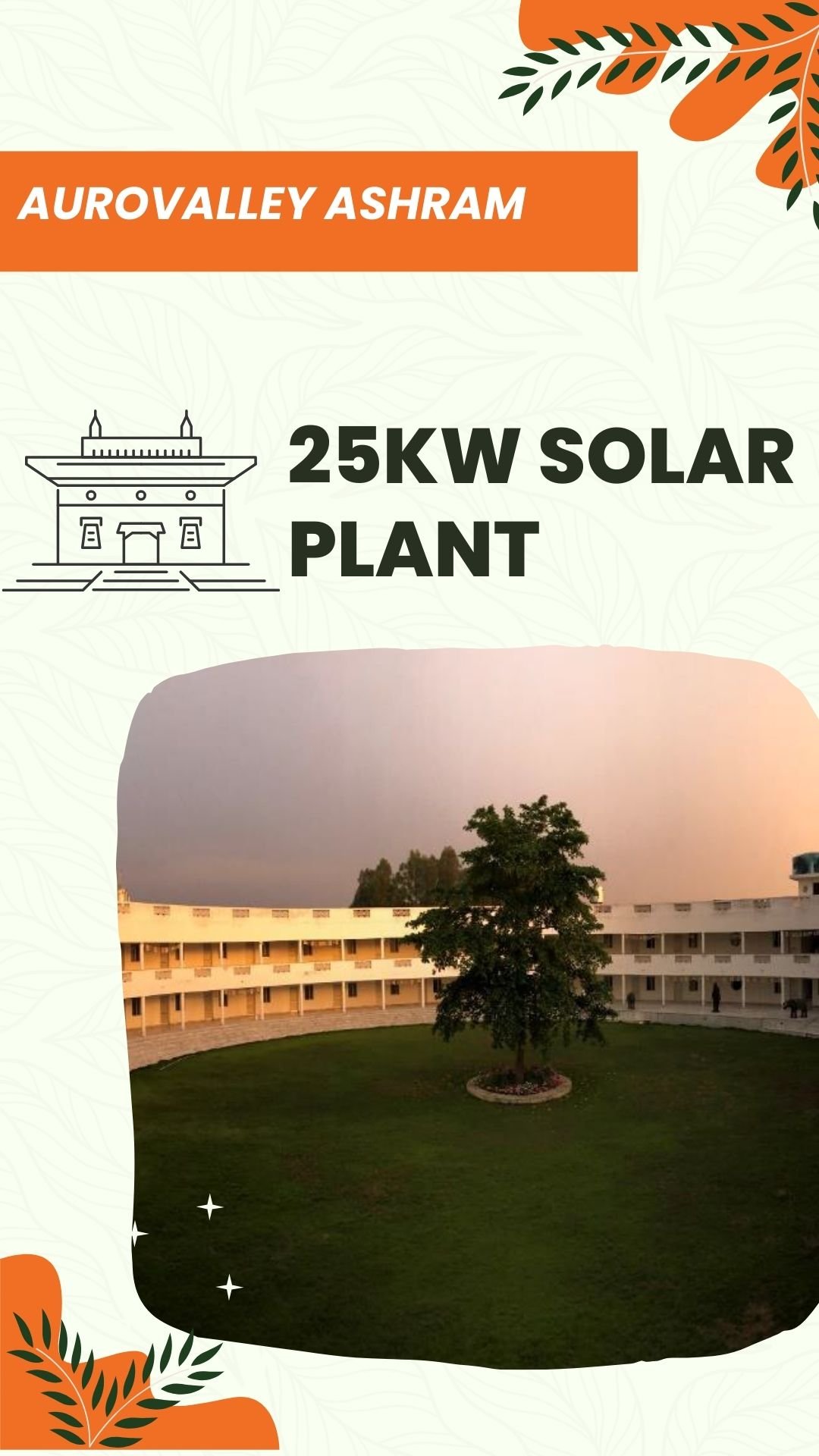 Aurovalley Ashram 25KW Solar Plant